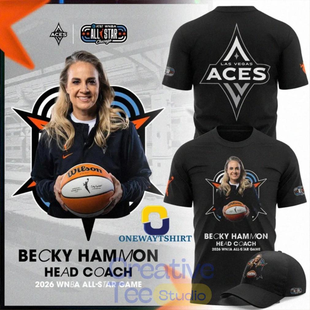 Becky Hammon Head Coach 2026 WNBA All-Star Las Vegas Aces T-Shirt