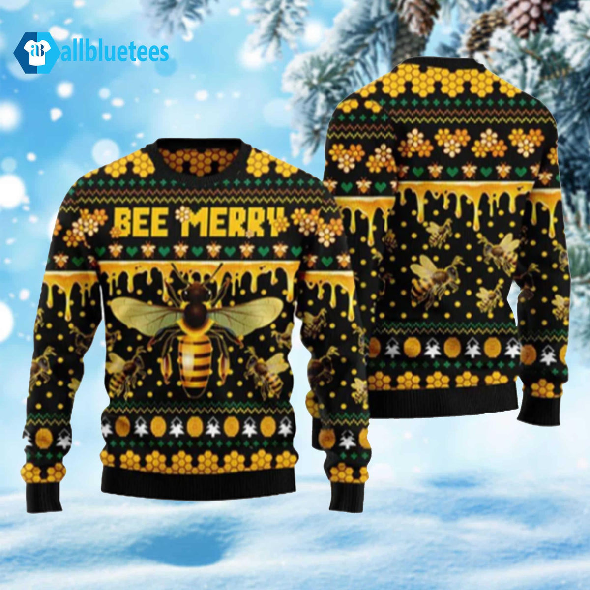 Bee Merry Ugly Christmas Sweater