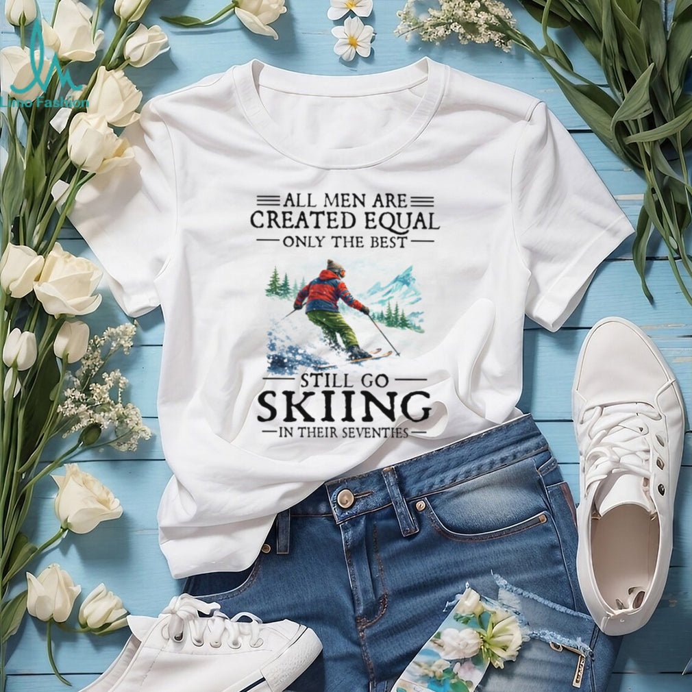 Men Go Skiing In Their Seventies Retro Vintage T Shirt