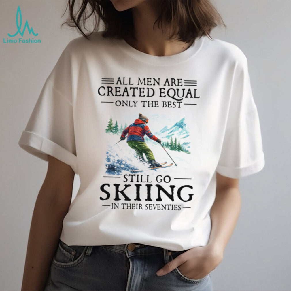Men Go Skiing In Their Seventies Retro Vintage T Shirt