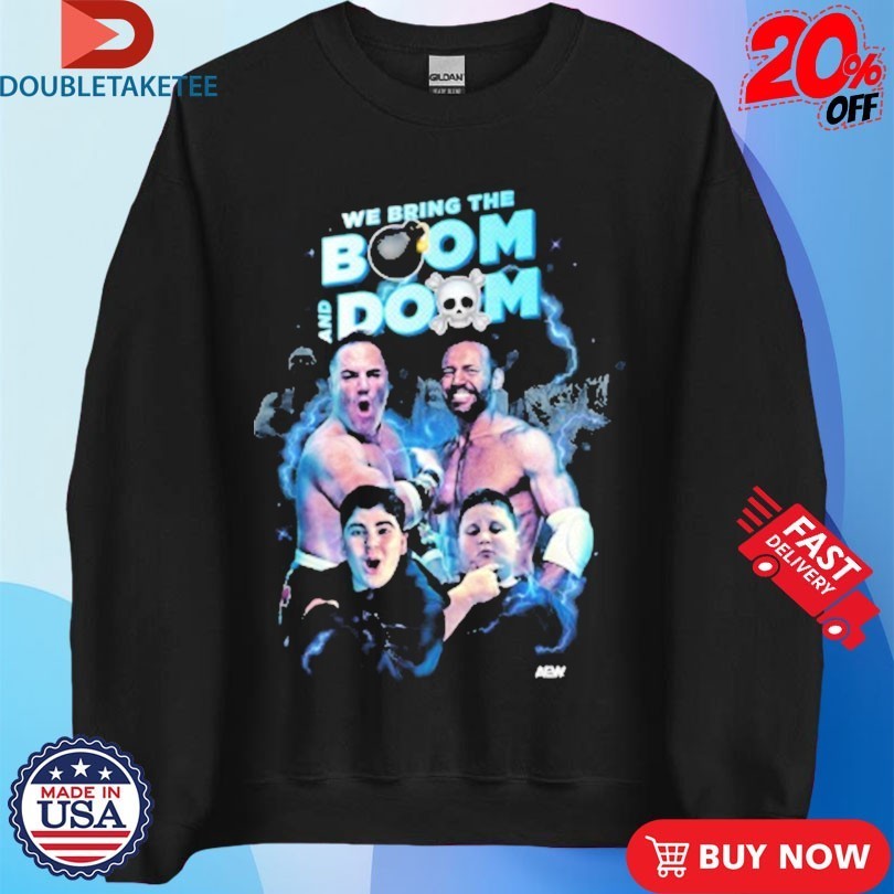 Big Boom Aj, Big Justice, The Rizzler & QT Marshall Boom & Doom AEW Shirts