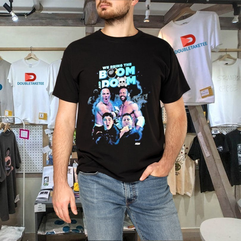 Big Boom Aj, Big Justice, The Rizzler & QT Marshall Boom & Doom AEW Shirts