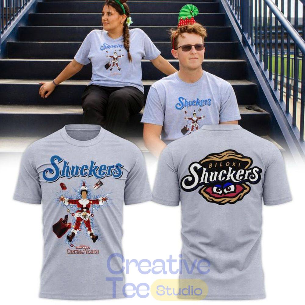 Biloxi Shuckers 2026 Christmas Vacation T-Shirt