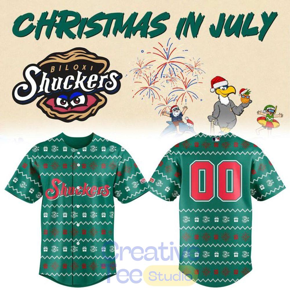 Biloxi Shuckers x Christmas In July 2026 Baseball Jersey