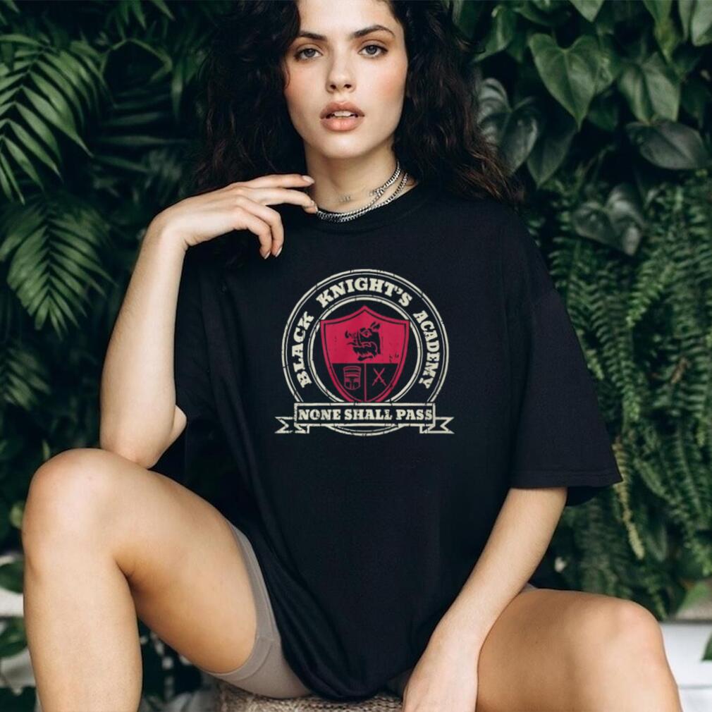 Black Knight’s Academy None Shall Pass Crest T Shirt