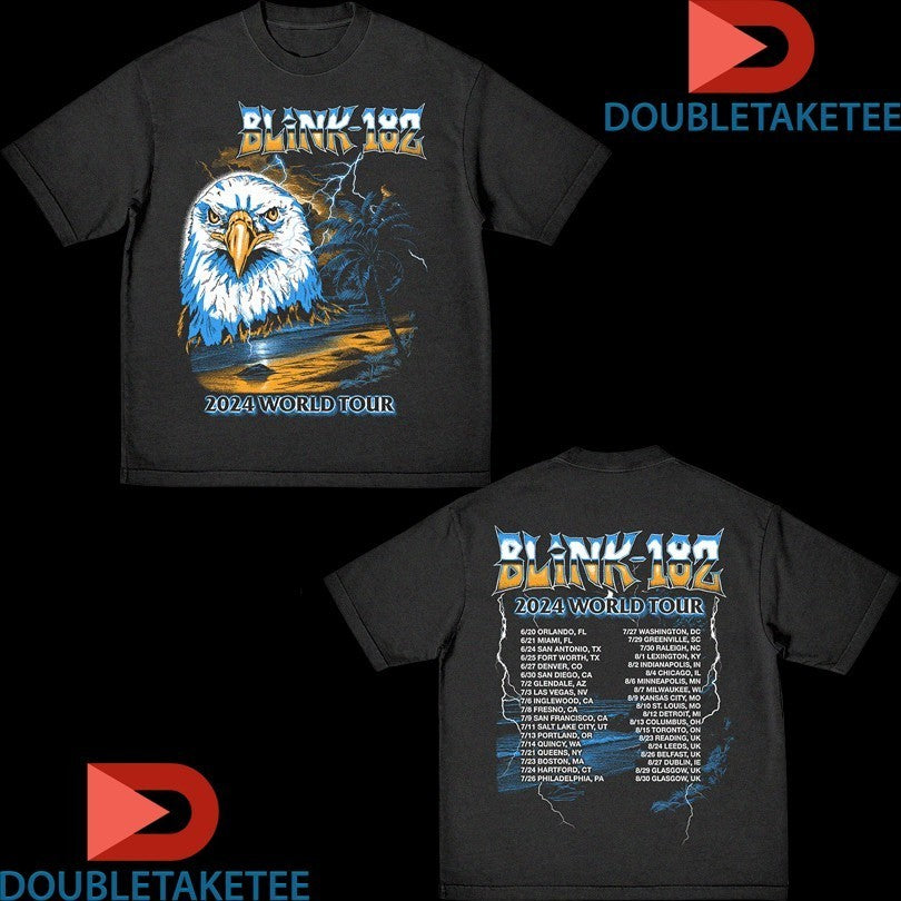 Blink 182 World Tour 2024 Eagle Tour Dates Shirts