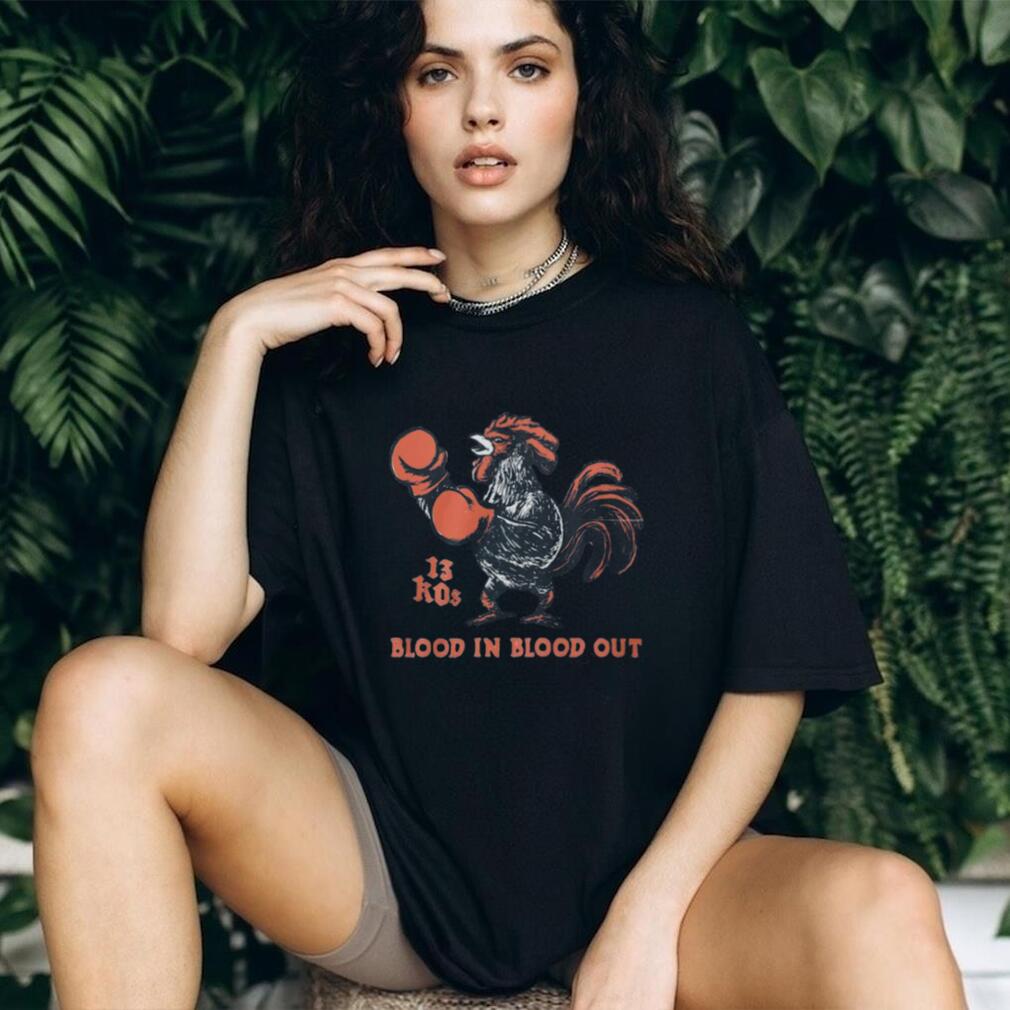 Blood In Blood Out 13 KOs Boxing Rooster Chicano Culture Graphic Tee