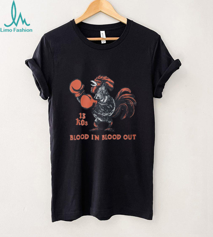Blood In Blood Out 13 KOs Boxing Rooster Chicano Culture Graphic Tee