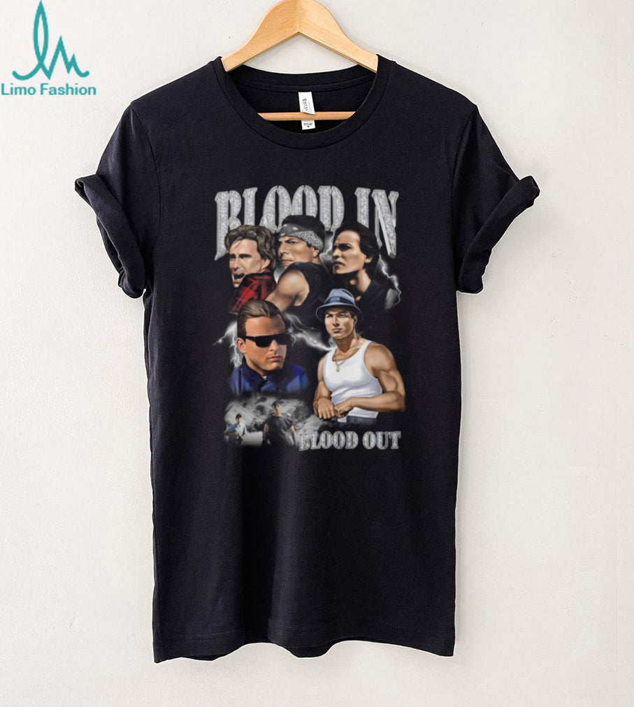 Blood In Blood Out Vatos Locos Characters Montage Vintage T Shirt