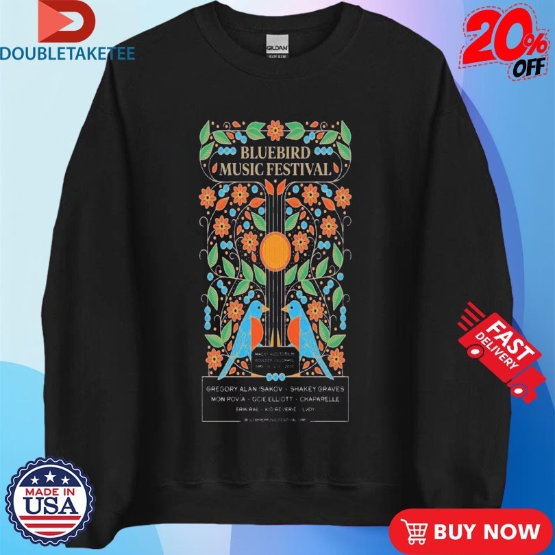 Bluebird Music Festival Boulder, CO Poster Apr 18 2026 Shirts