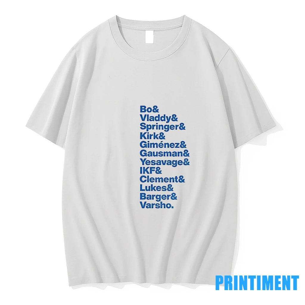 Bo Vladdy Springer Kirk Gimenez Gausman Yesavage Ikf Lukes Clement Toronto Blue Jays Players Tshirts Hoodie, Sweatshirt
