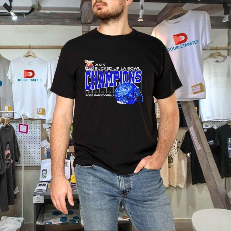 Boise State Football Are Bucked Up La Bowl Hosted By Gronk Champions At SoFi Stadium In Inglewood CA On December 13 2025 Helmet Shirts