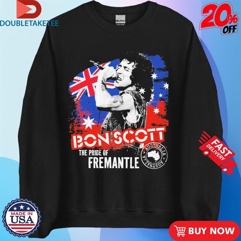 Bon Scott The Pride Of Fremantle Australia Stamp Shirts