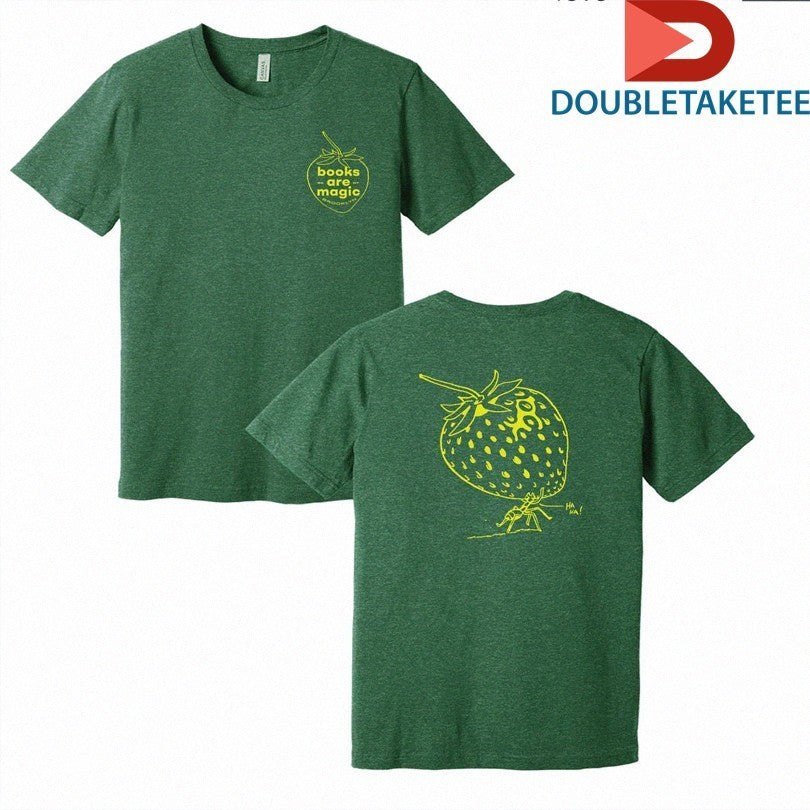 Books Are Magic Strawberry Shirts