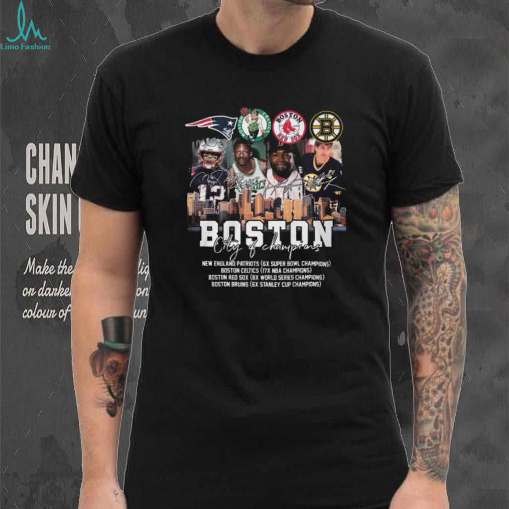 Boston City of Champions Sports Legends Signature Shirt