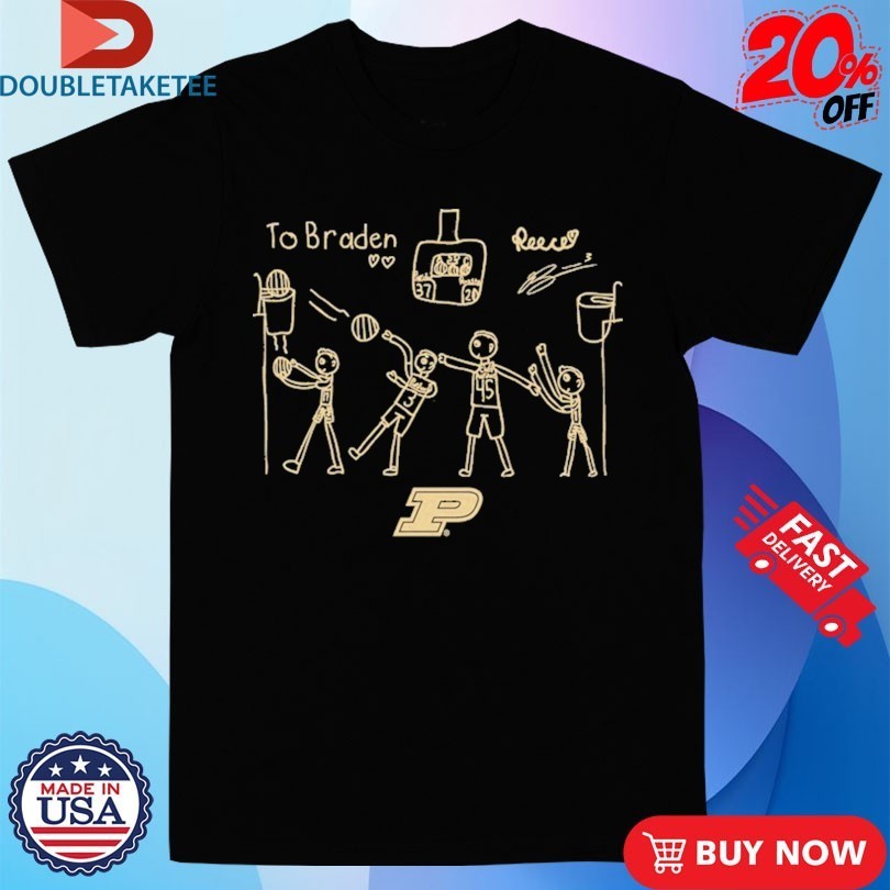 Braden Smith Drawing Purdue Boilermakers T-Shirtss
