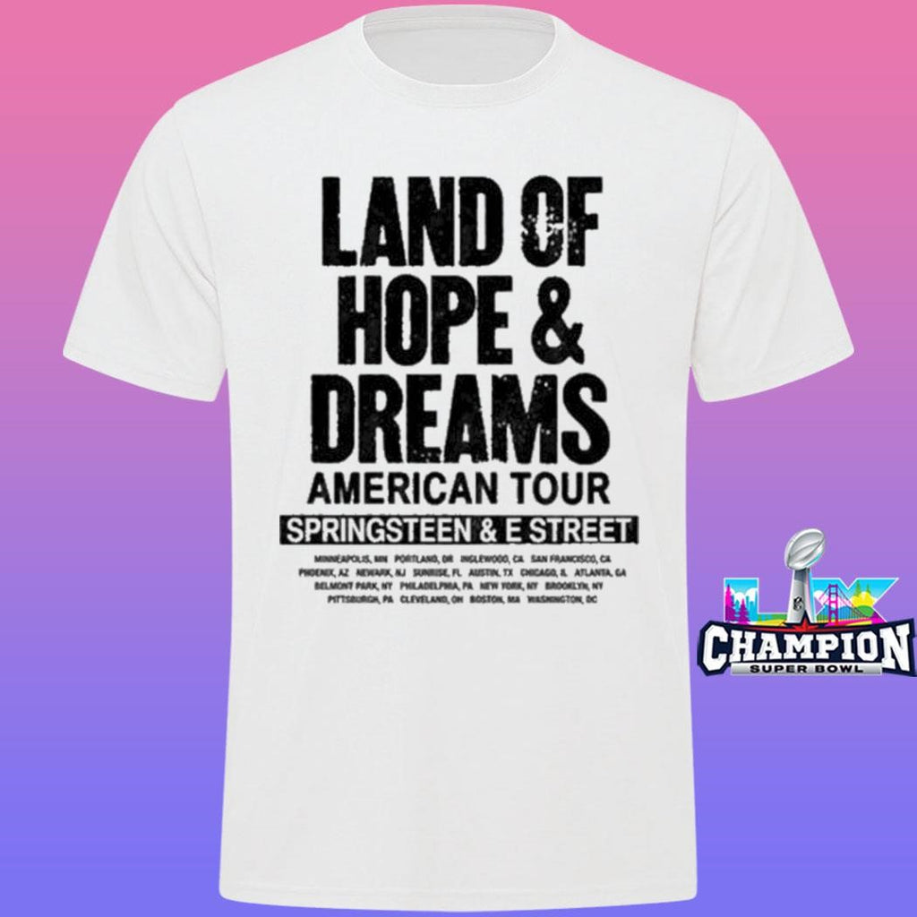 Bruce Springsteen 2026 Land Of Hope And Dreams American Tour No Kings Shirt