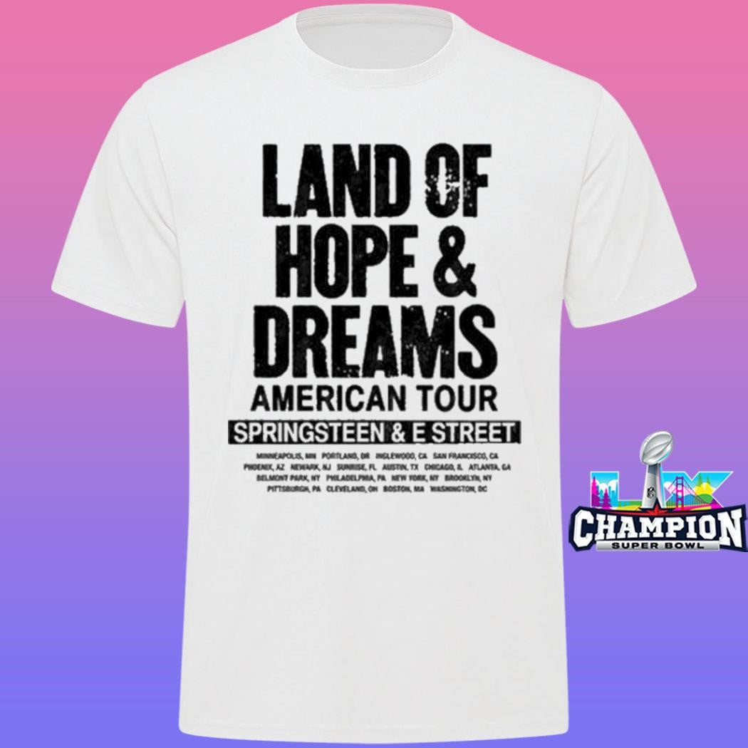 Bruce Springsteen 2026 Land Of Hope And Dreams American Tour No Kings Shirt