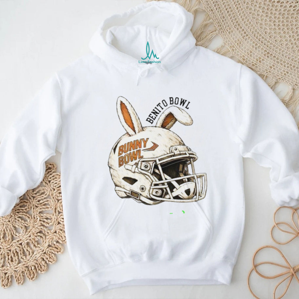 Bunny Bowl Benito Football Helmet with Rabbit Ears T shirt