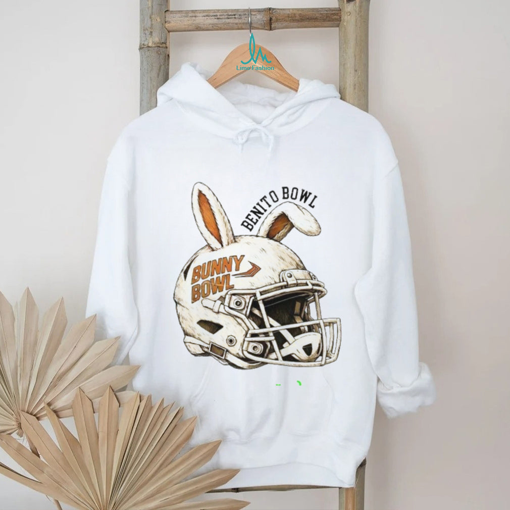 Bunny Bowl Benito Football Helmet with Rabbit Ears T shirt