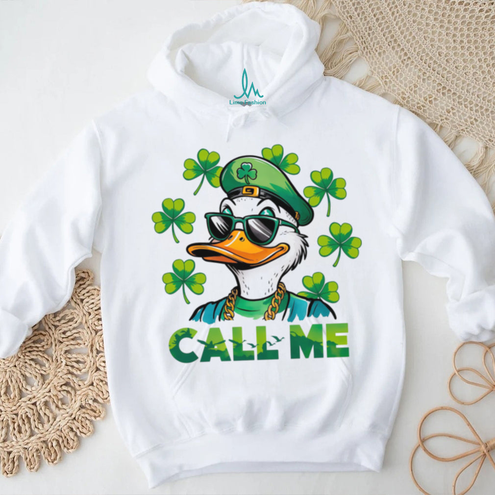 Call Me Duck St. Patrick’s Day Cool Sunglasses Clover T Shirt
