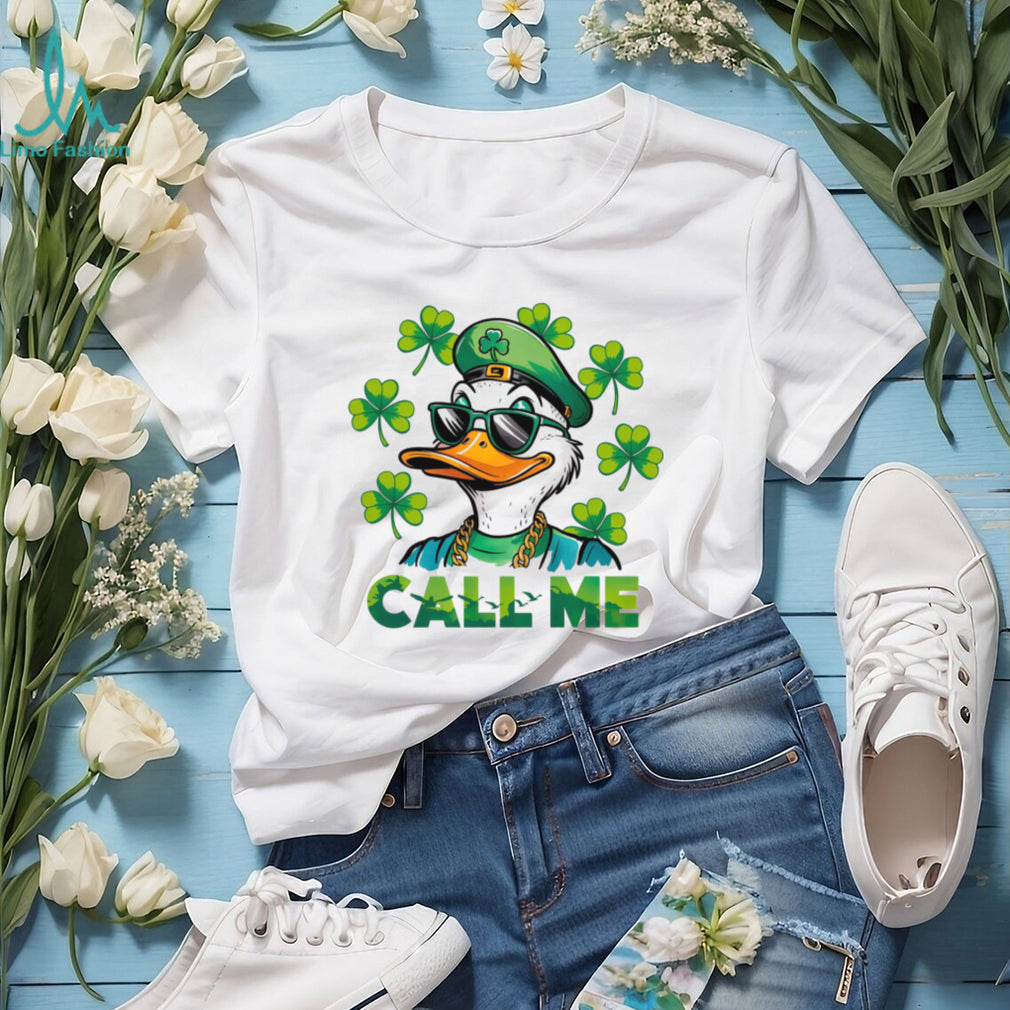 Call Me Duck St. Patrick’s Day Cool Sunglasses Clover T Shirt