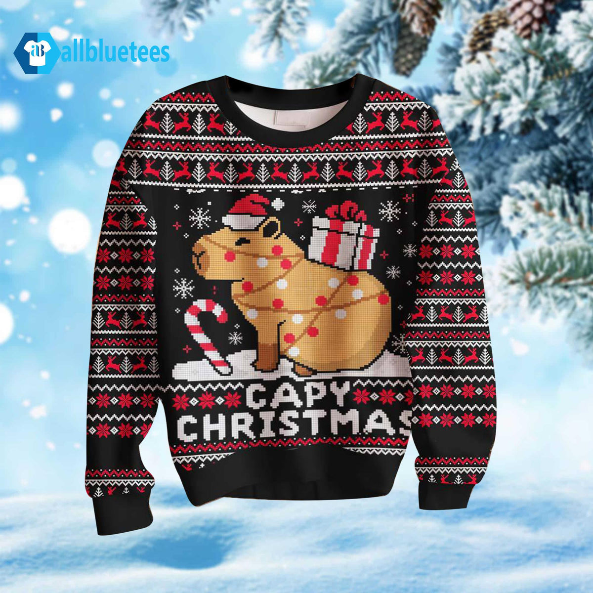 Capybara CapyChristmas Ugly Christmas Sweater