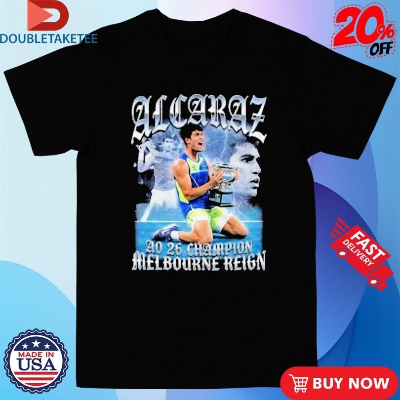 Carlos Alcaraz Top 1 World Tennis Player Australian Open 2026 Champion Career Grand Slam Completion Shirts