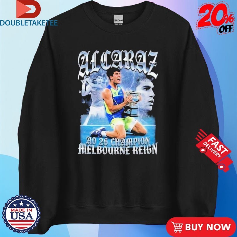 Carlos Alcaraz Top 1 World Tennis Player Australian Open 2026 Champion Career Grand Slam Completion Shirts