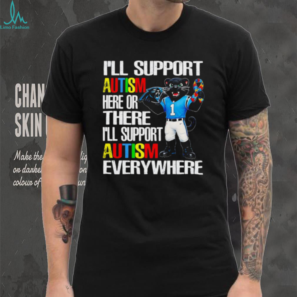 Carolina Panthers Mascot Autism Awareness Support T Shirt