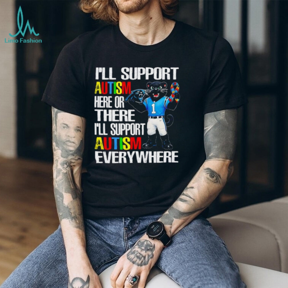 Carolina Panthers Mascot Autism Awareness Support T Shirt
