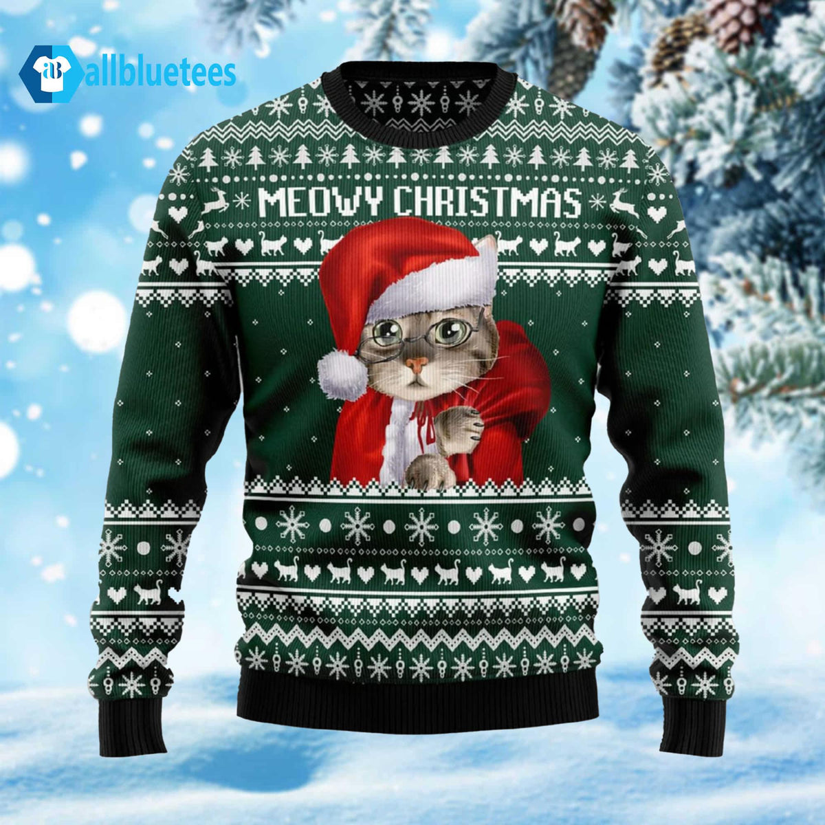Cat Santa Ugly Christmas Sweater