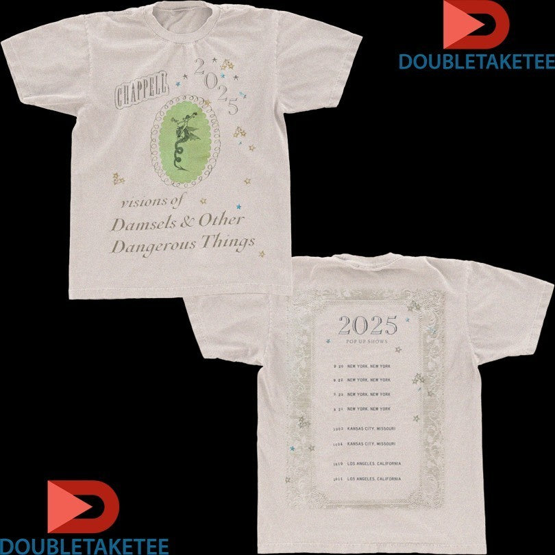 Chappell Roan Visions Of Damsels & Other Dangerous Things Pop Up Shows 2025 Shirts