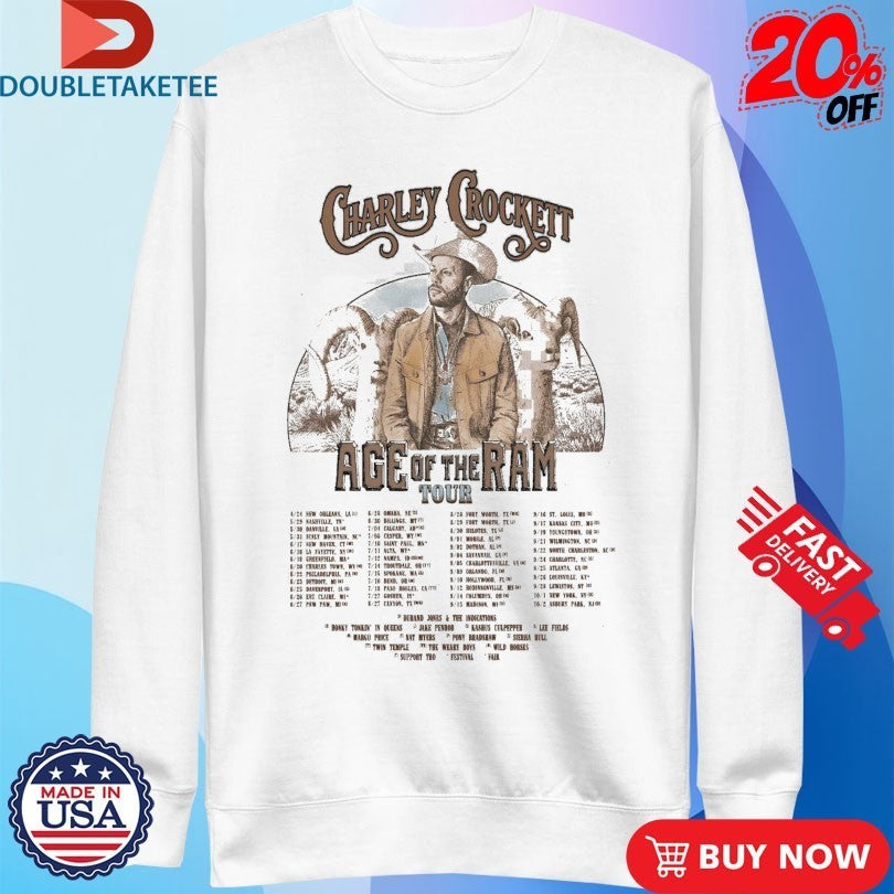 Charley Crockett Age Of The Ram Tour 2026 Dates Shirts