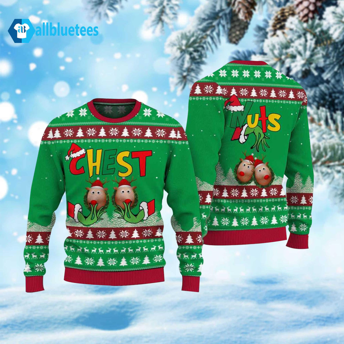Chest Nuts Ugly Christmas Sweater