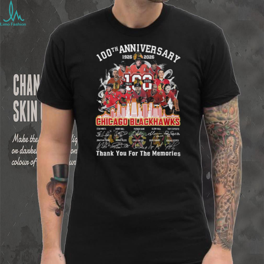 Chicago Blackhawks 100th Anniversary 1926 2026 Legends Signatures T Shirt