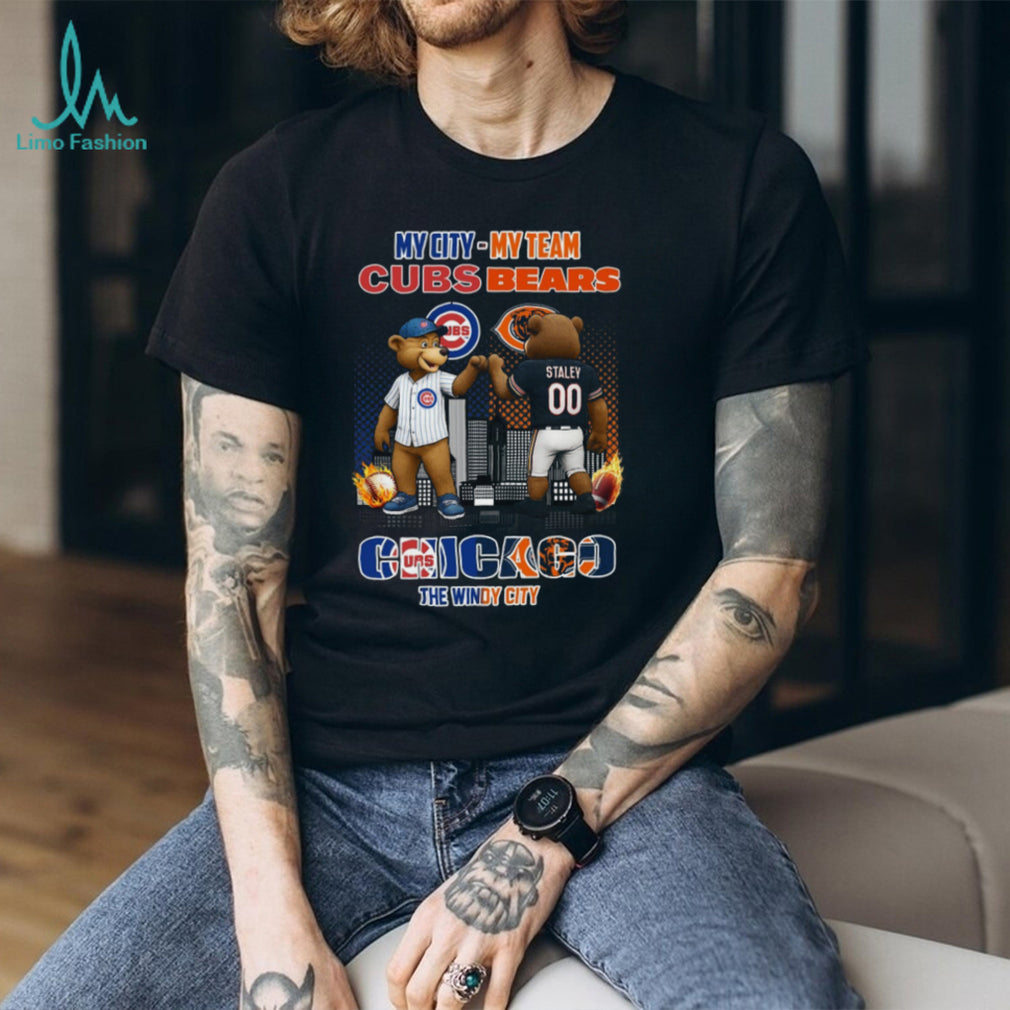 Chicago Cubs and Bears My City My Team Windy City T Shirt