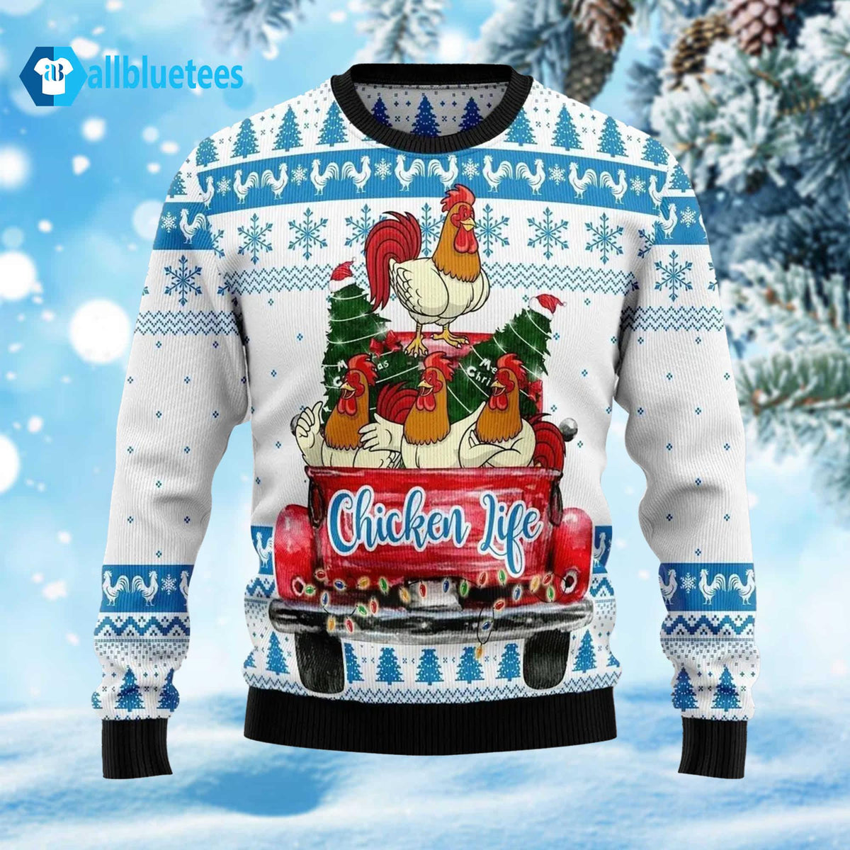 Chicken Life Ugly Christmas Sweater