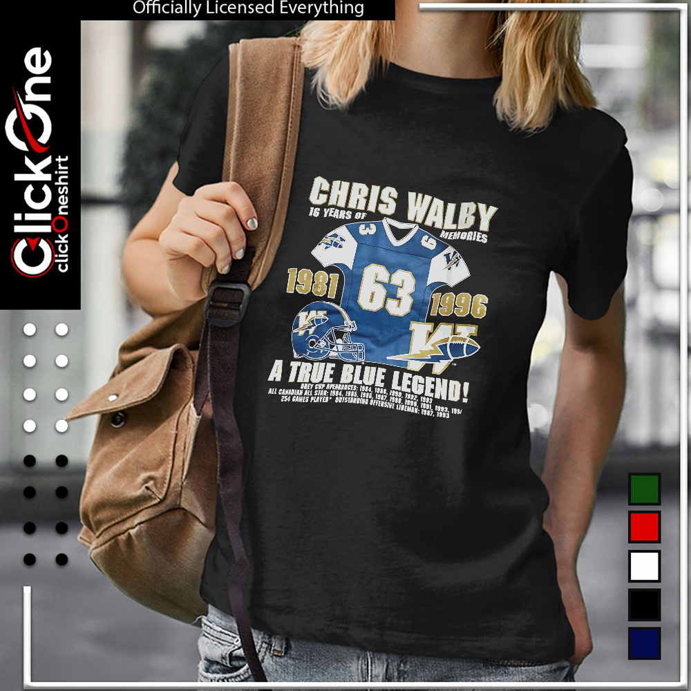 Chris Walby a true blue Legend 16 years of memories shirt
