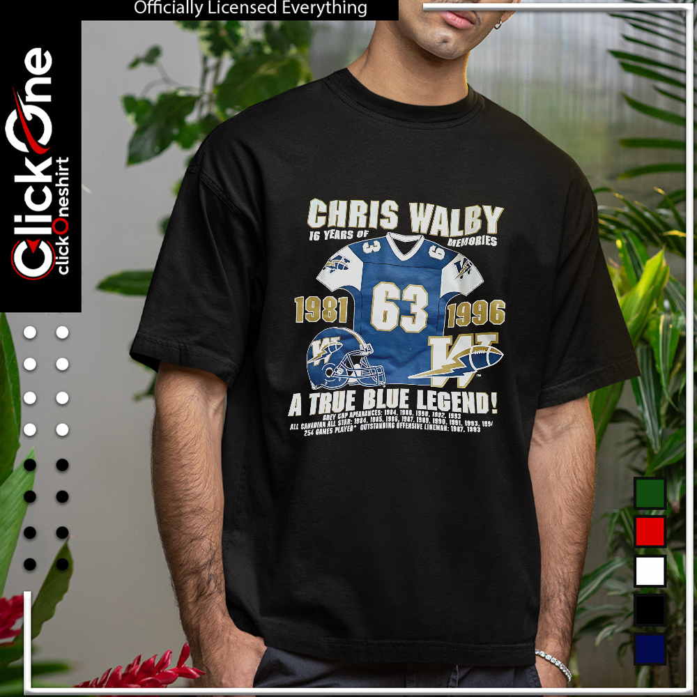Chris Walby a true blue Legend 16 years of memories shirt