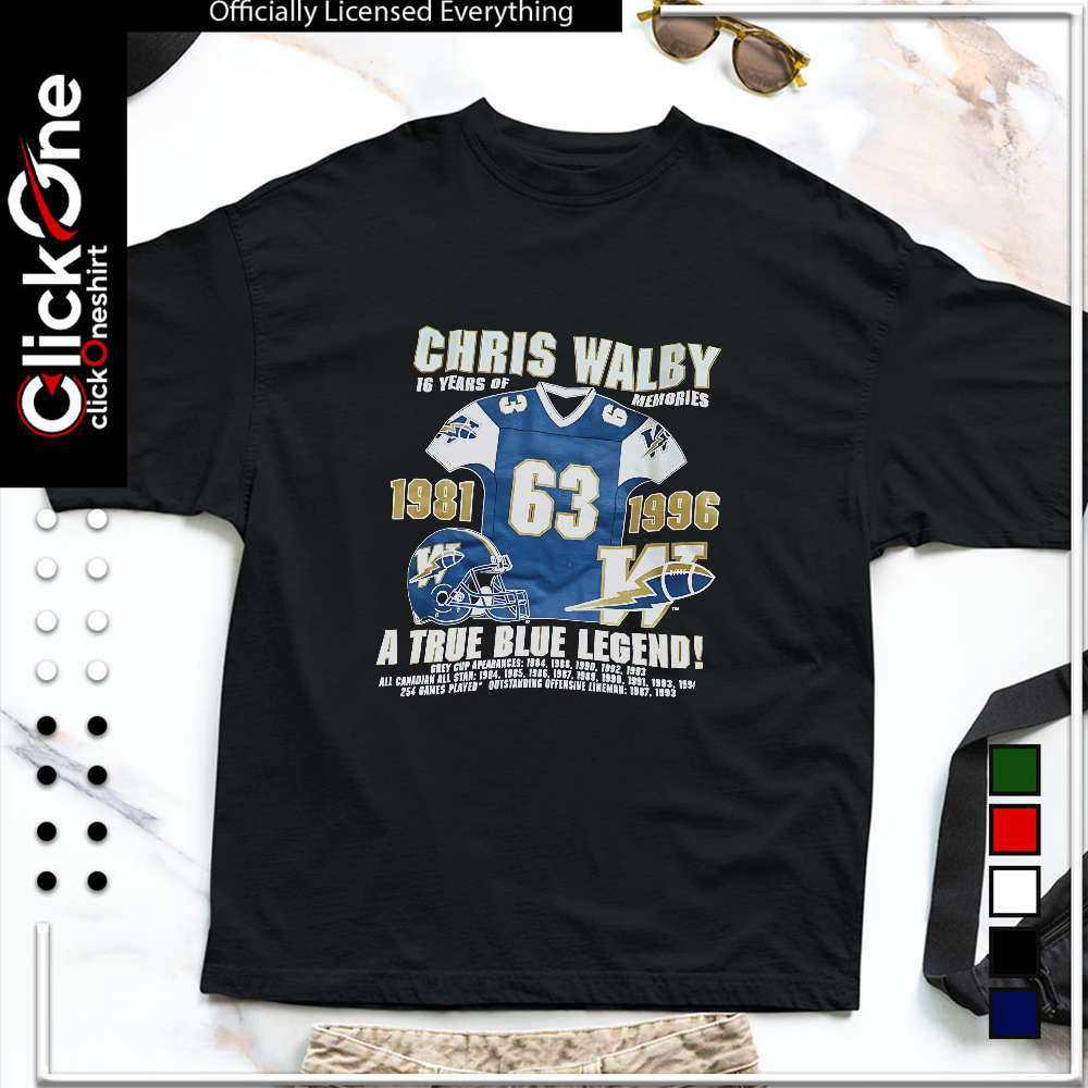 Chris Walby a true blue Legend 16 years of memories shirt