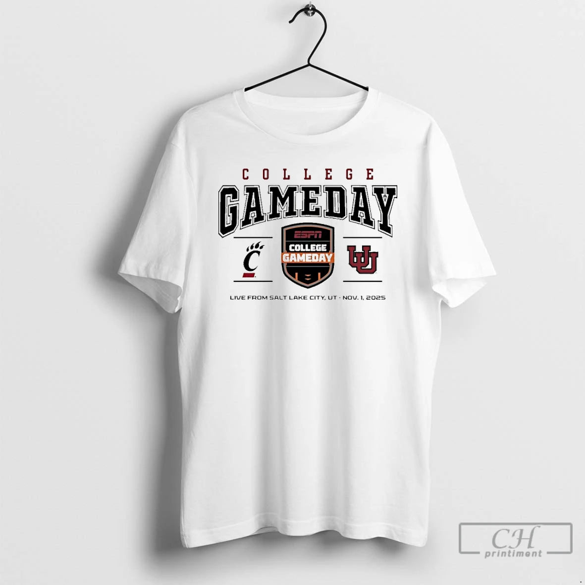 Classic 2025 College Gameday Cincinnati Vs Utah Logo T Shirts Hoodie, Sweatshirt | InkNestWear.com
