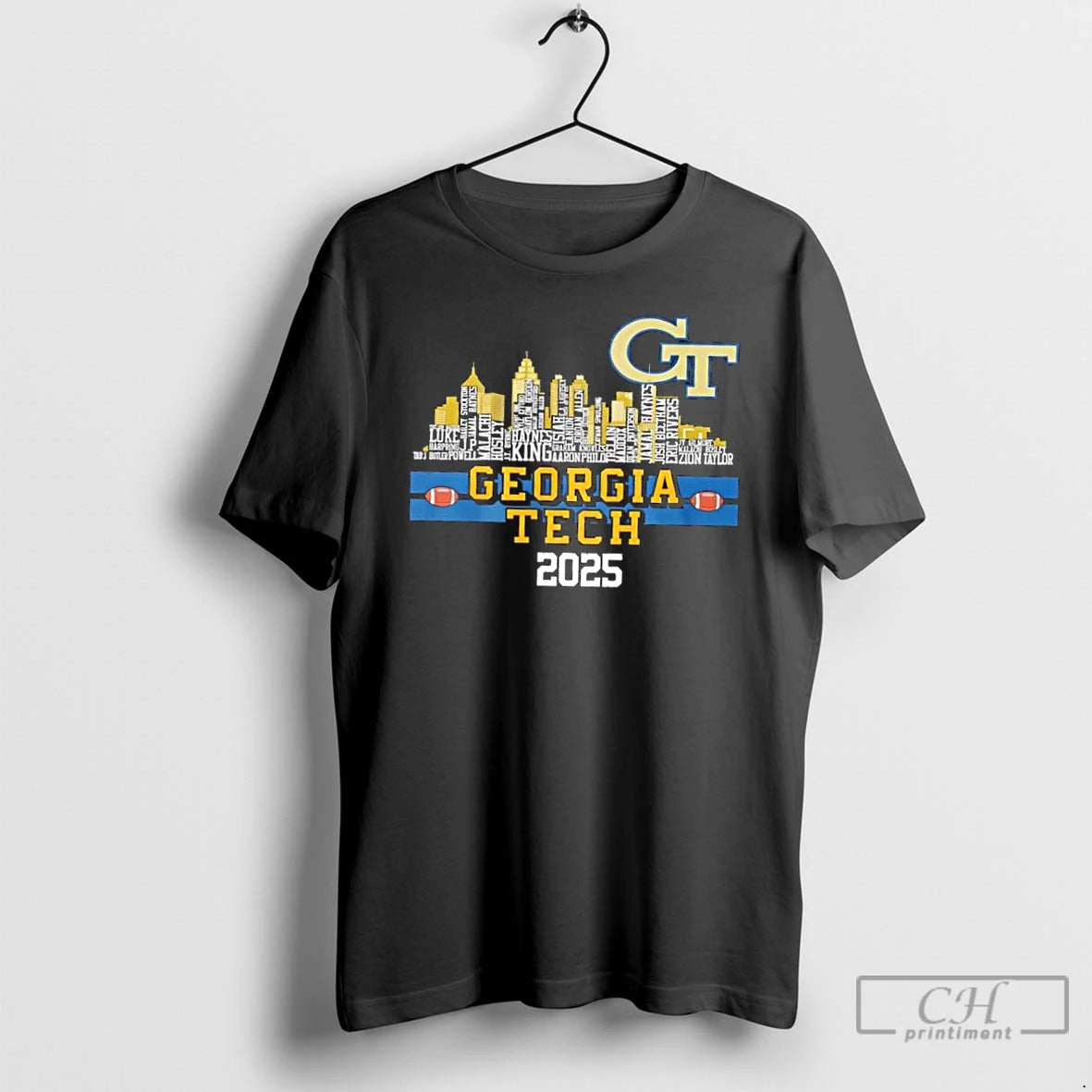 Classic 2025 Georgia Tech Yellow Jackets All Names City Skyline T-Shirts, Hoodie, Sweatshirt | InkNestWear.com