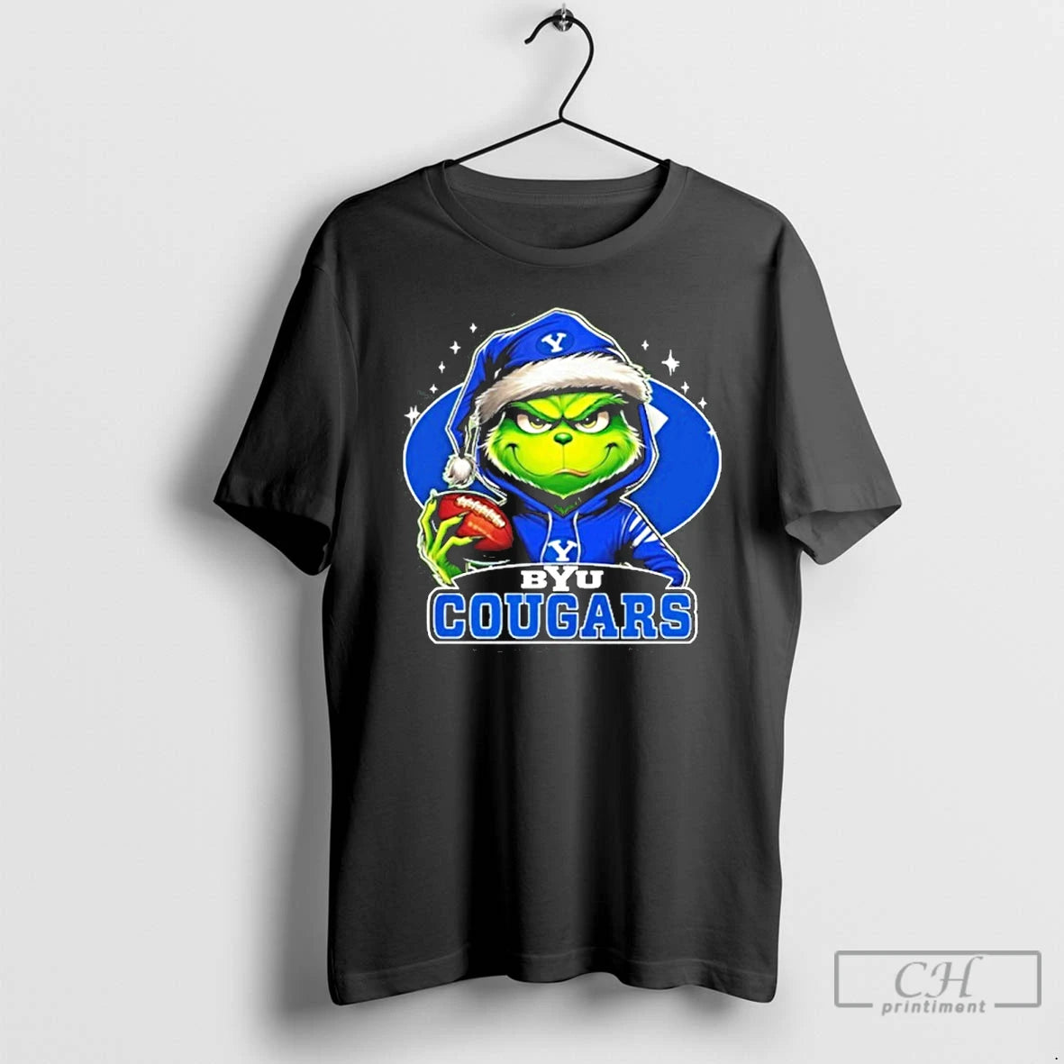 Classic 2025 Santa Grinch X Byu Cougars Logo Baseball T-Shirts, Hoodie, Sweatshirt | InkNestWear.com