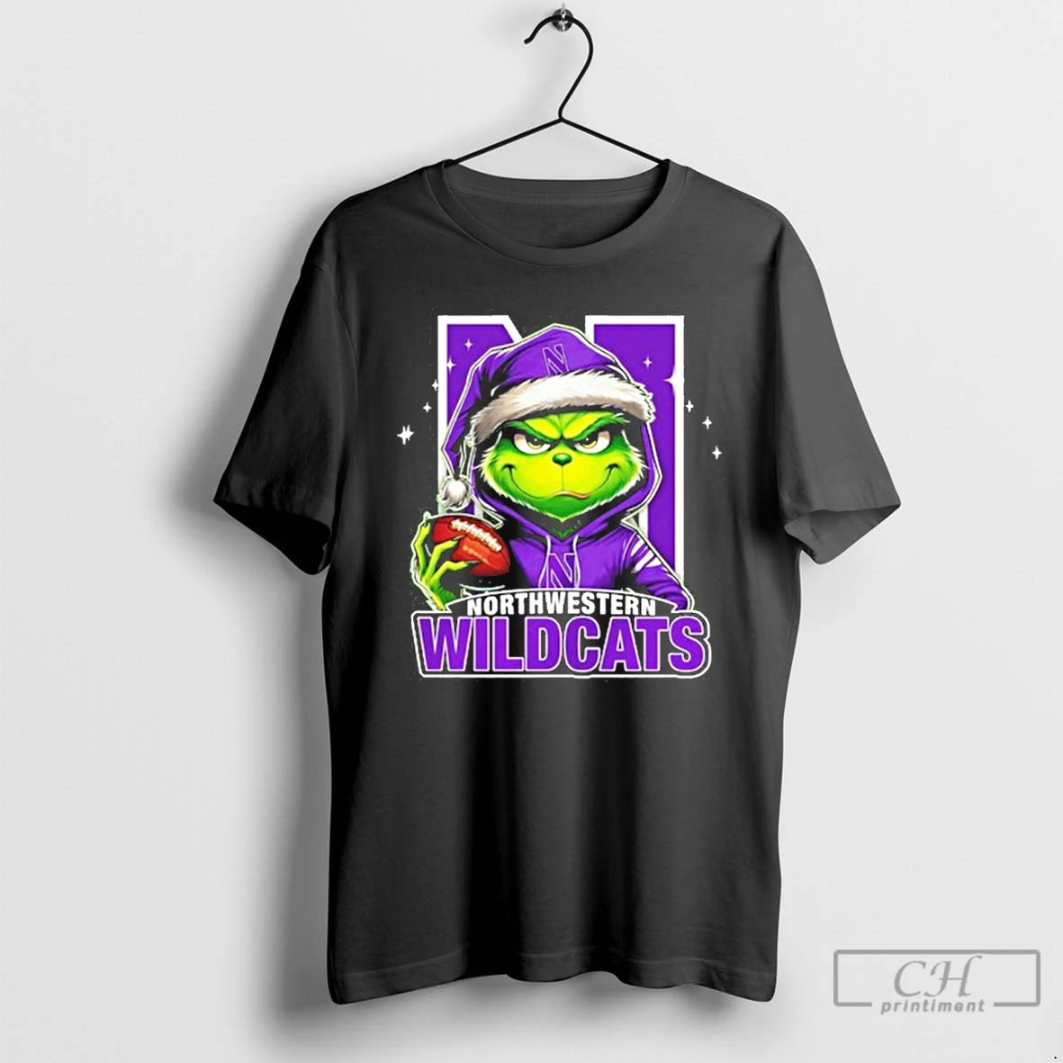 Classic 2025 Santa Grinch X Northwestern Wildcats Logo Baseball T-Shirts, Hoodie, Sweatshirt | InkNestWear.com