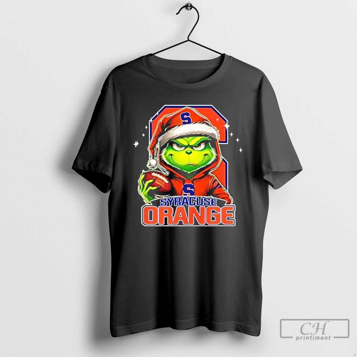 Classic 2025 Santa Grinch X Syracuse Orange Logo Baseball T-Shirts, Hoodie, Sweatshirt | InkNestWear.com