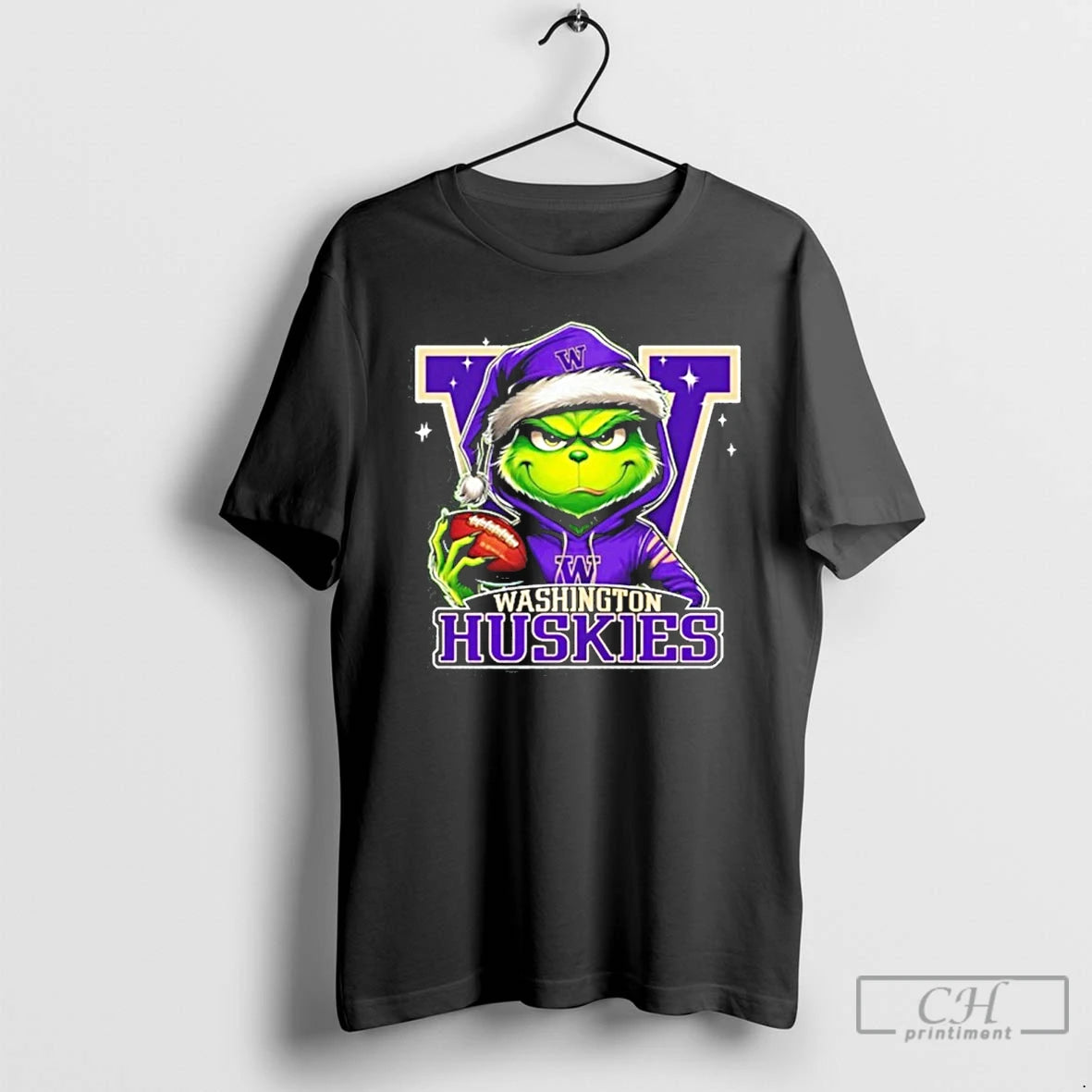 Classic 2025 Santa Grinch X Washington Huskies Logo Baseball T-Shirts, Hoodie, Sweatshirt | InkNestWear.com