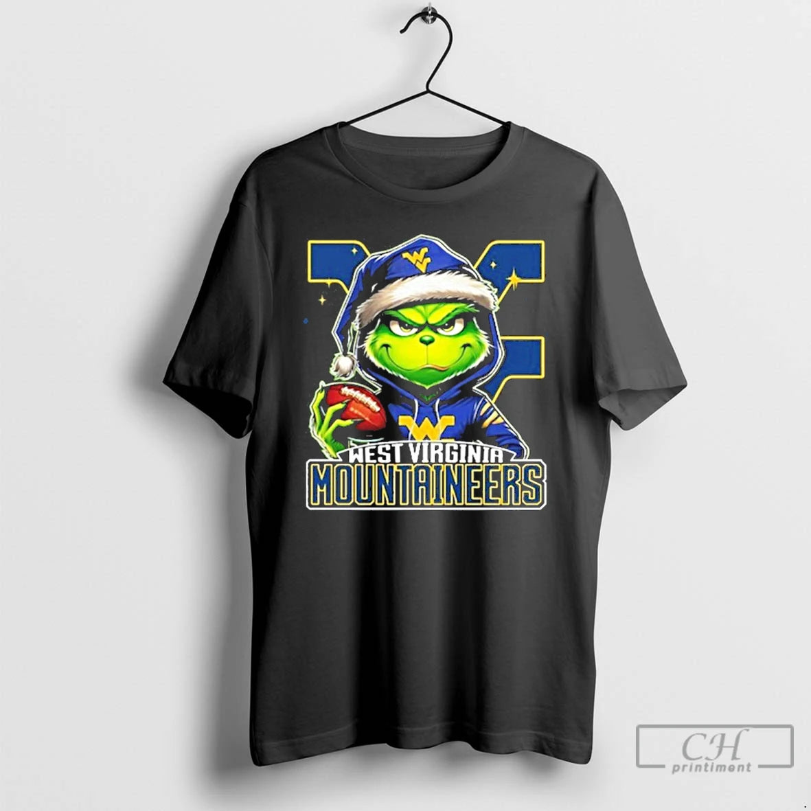 Classic 2025 Santa Grinch X West Virginia Mountaineers Logo Baseball T-Shirts, Hoodie, Sweatshirt | InkNestWear.com