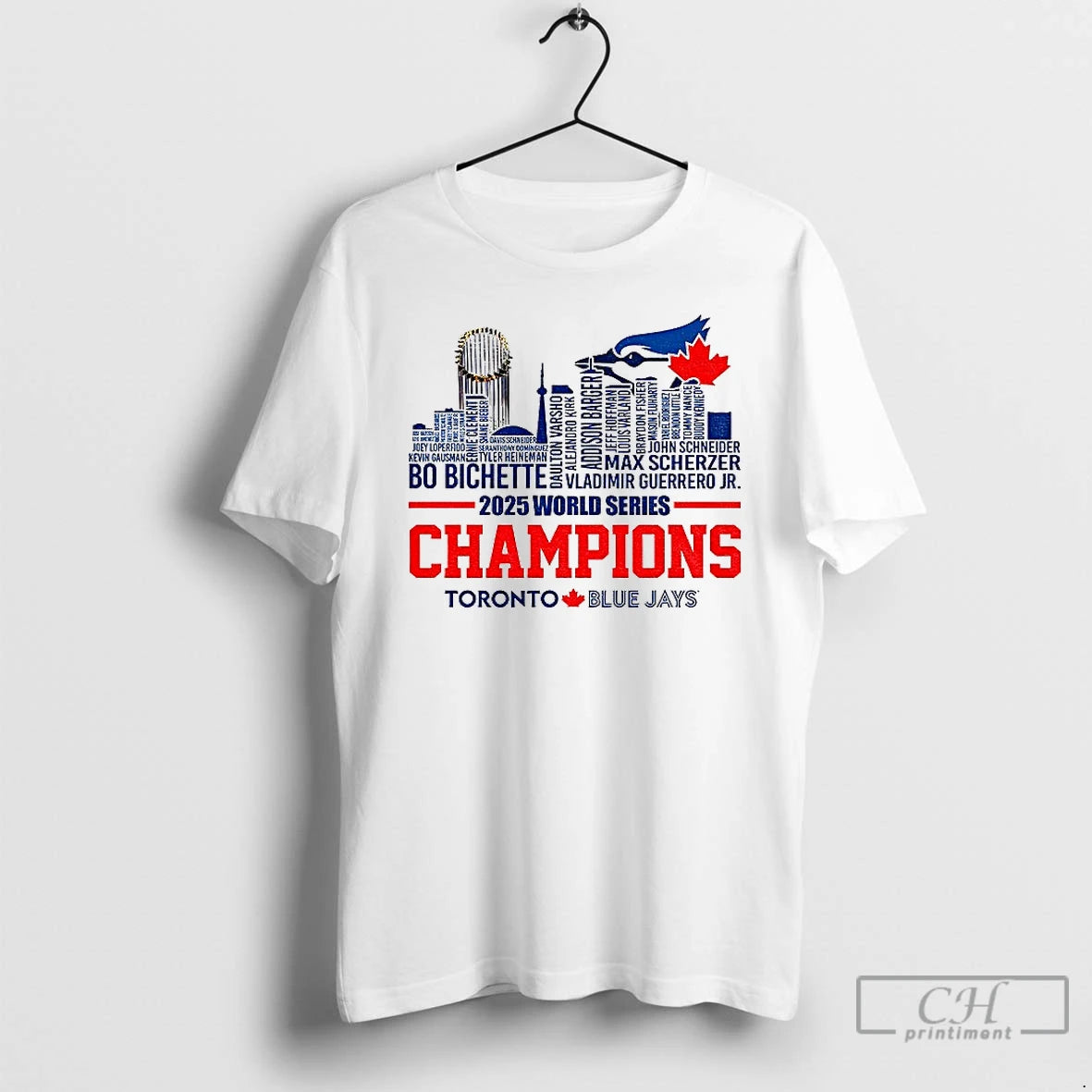 Classic 2025 Toronto Blue Jays World Series Champions Players Name City Skyline T Shirts Hoodie, Sweatshirt | InkNestWear.com