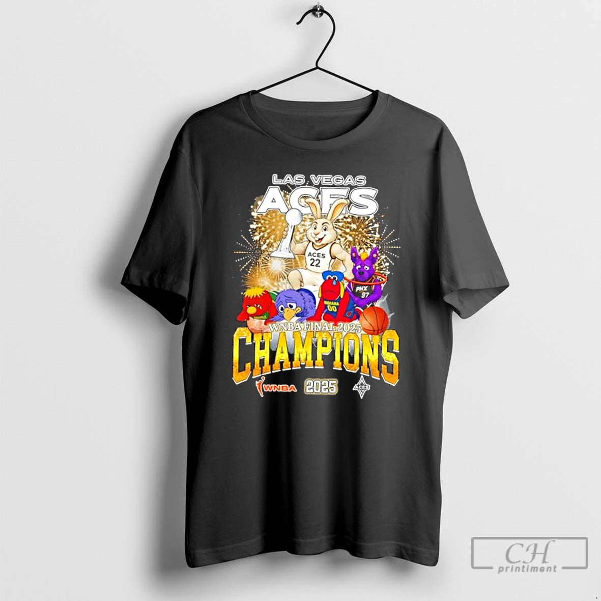 Classic 2025 Wnba Finals Champions Winner Las Vegas Aces Mascots T Shirts